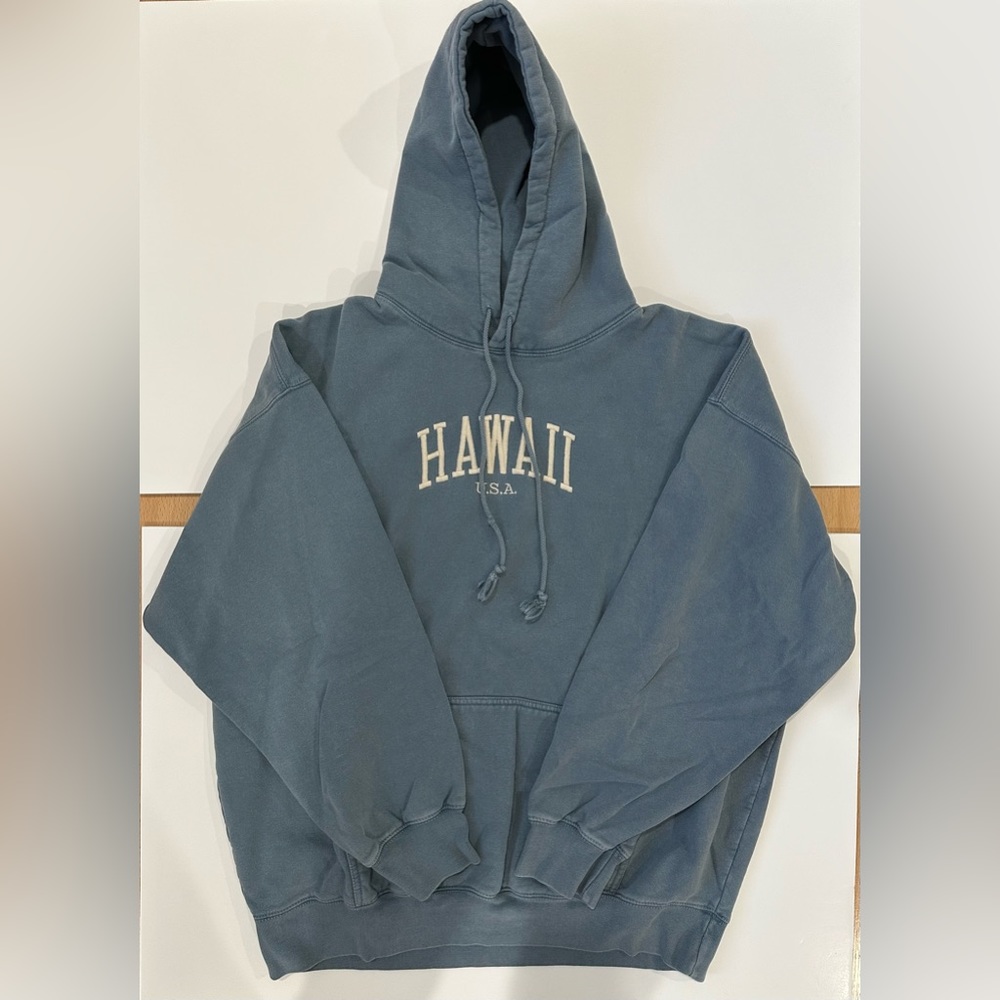 Brandy Melville Hawaii Blue Christy Oversized Hoodie - OS